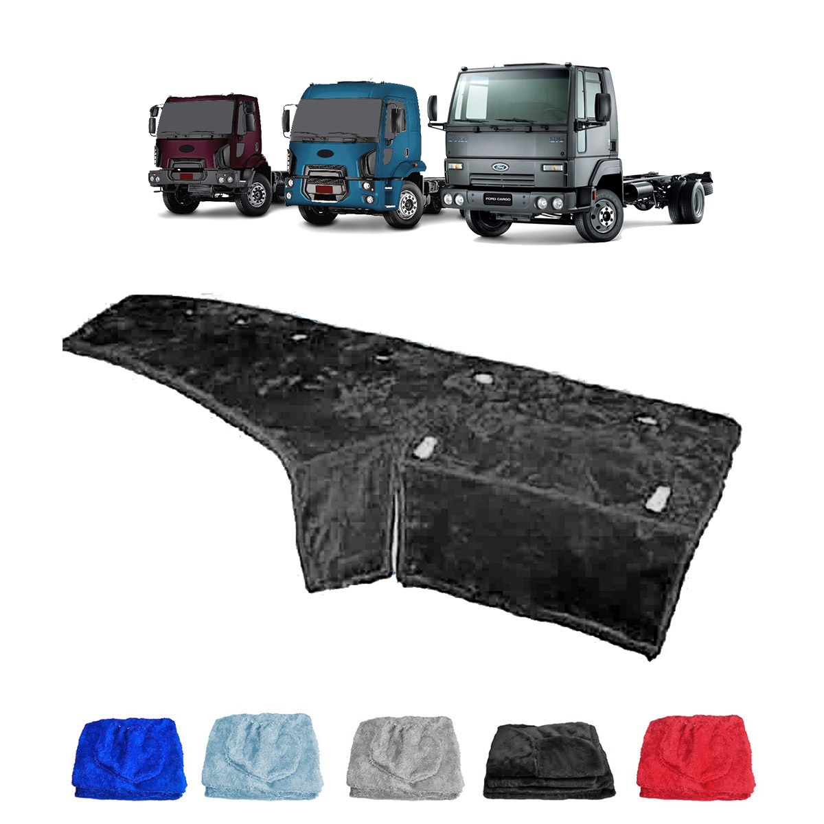 Capa Painel Caminhão Ford Cargo Após 2011 Longo - Preta
