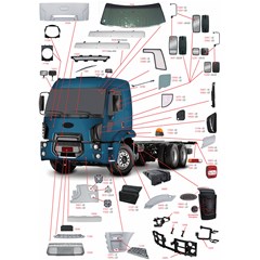 Ponteira Parachoque Caminhão Ford Cargo Após 2011 Lado Direito - BC4517C831BBXWA Ponteira Parachoque Caminhão Ford Cargo Após 2011 Lado Direito - BC4517C831BBXWA