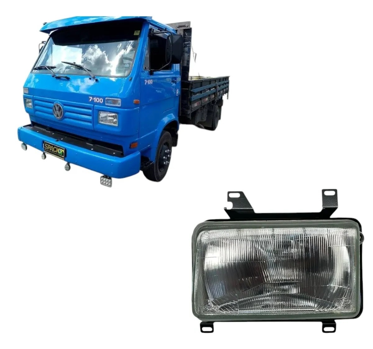 Farol Principal Caminhão Volkswagen 8.140, 1994 a 1999 Lado Esquerdo  Nino - TAP941007 Farol Principal Caminhão Volkswagen 8.140, 1994 a 1999 Lado Esquerdo  Nino - TAP941007