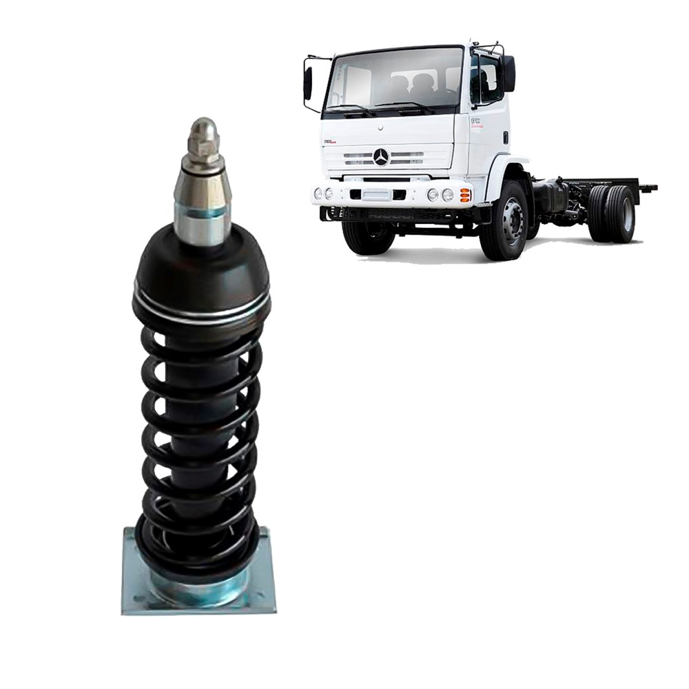 Amortecedor Cabine Caminhão Mercedes-Benz Atego até 2012 Traseiro Com Mola - 583170303 Amortecedor Cabine Caminhão Mercedes-Benz Atego até 2012 Traseiro Com Mola - 583170303