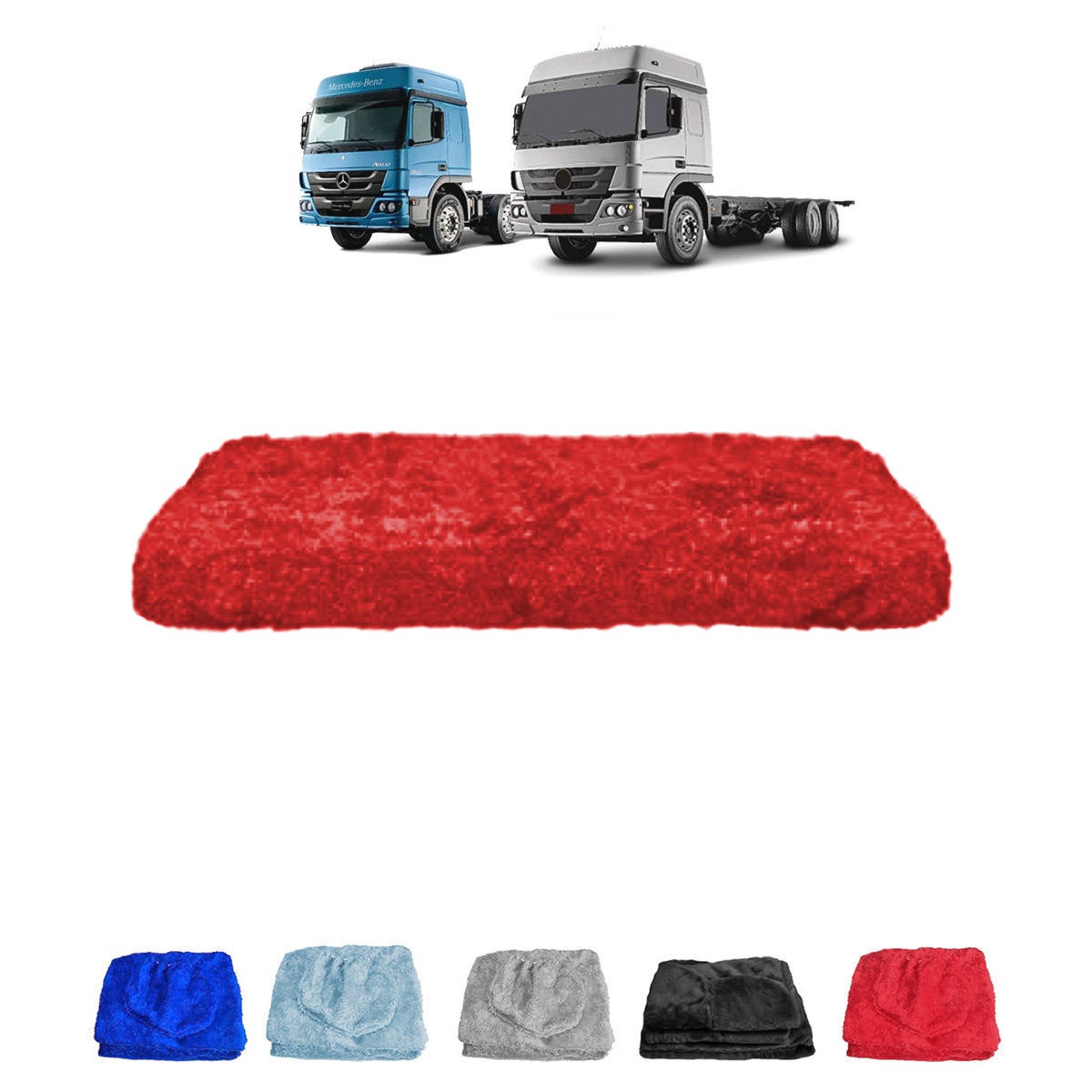 Capa Cama Caminhão Mercedes-Benz Atego Cabine Dupla Após 2012  Vermelho