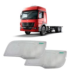 Par Protetor Farol Caminhão Mercedes-Benz Atego após 2012 - Cristal