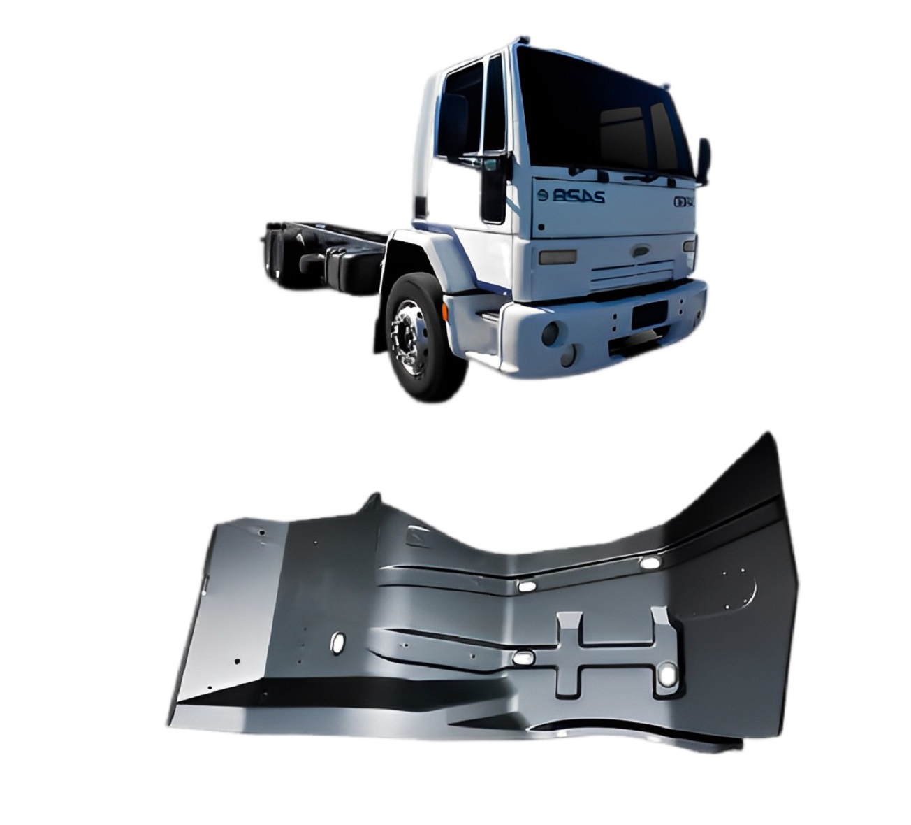 Chapa Assoalho Caminhão Ford Cargo Até 2010 Lateral Lado Direito
