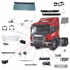 Ponteira Parachoque Caminhão Scania Série 6 P, G ou R Lado Direito - 1884915 Ponteira Parachoque Caminhão Scania Série 6 P, G ou R Lado Direito - 1884915