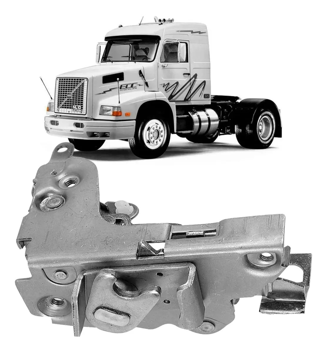 Fechadura Porta Caminhão Volvo NL, EDC de 1993 até 1999 Lado Esquerdo - 8123611