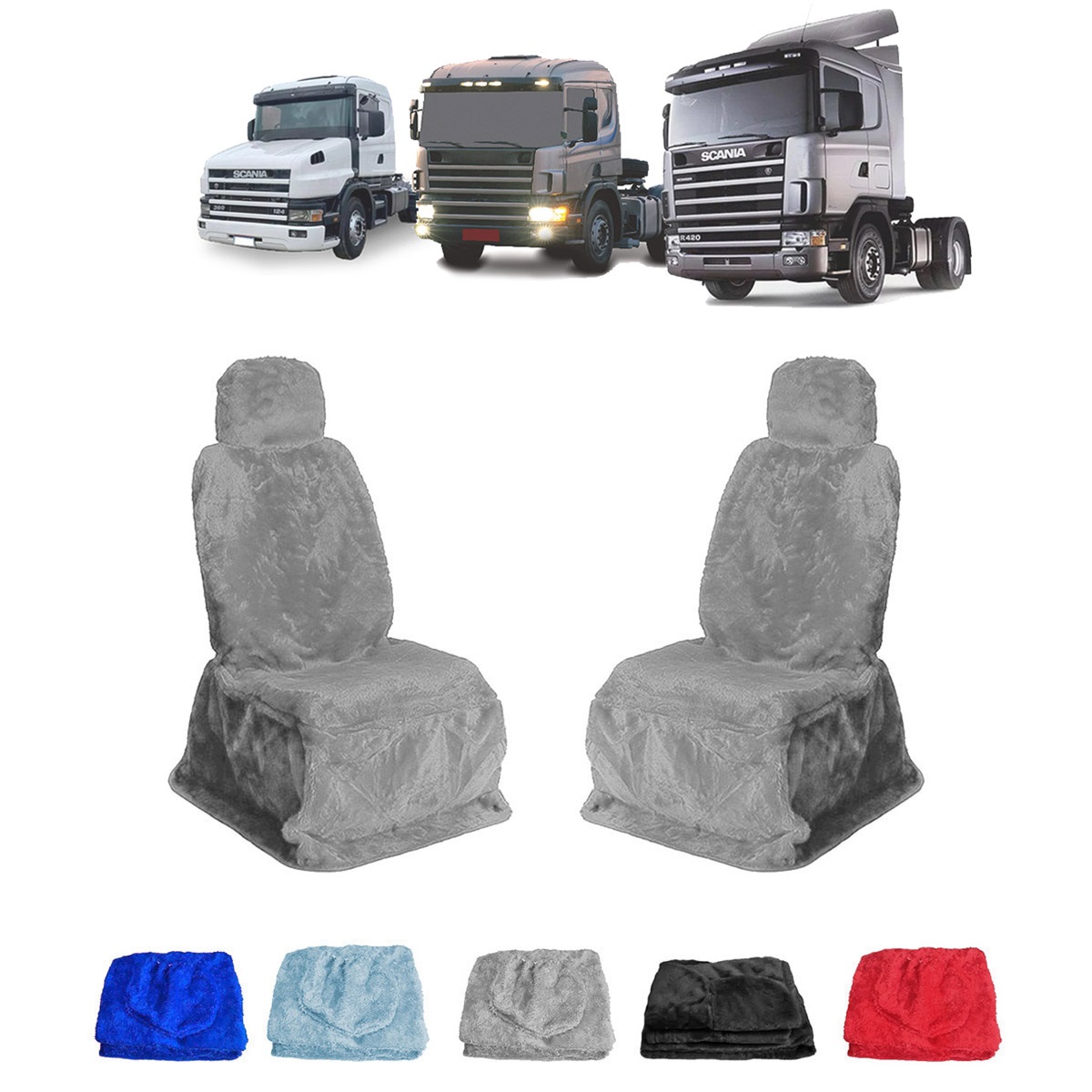 Capa Banco Caminhão Scania Série 4 124 - Cinza