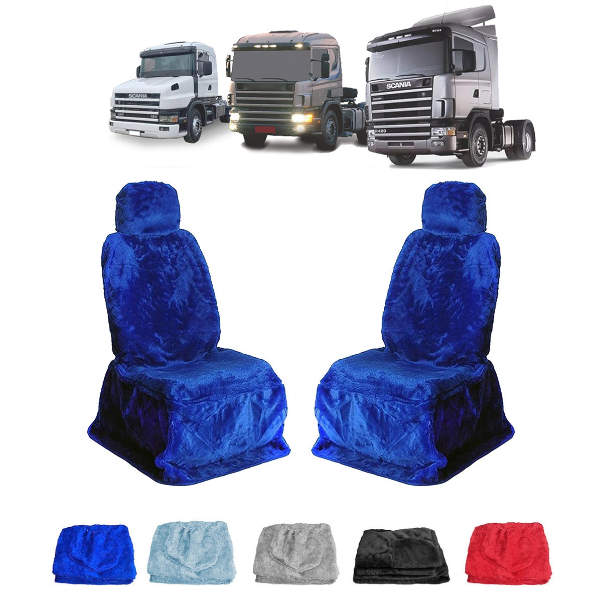 Capa Banco Caminhão Scania Série 4 114/124 - Azul