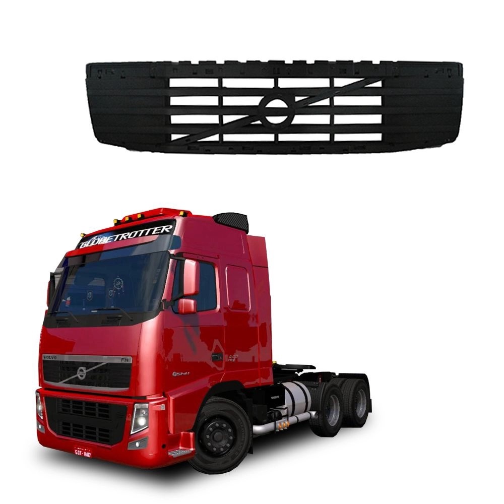 Grade Frontal Caminhão Volvo FH após 2010 - Central Sem Friso - 82255255