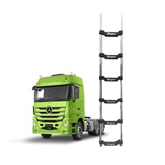 Escada Traseira Caminhão Mercedes-Benz Actros Após 2010 Cabine Alta - Cromada