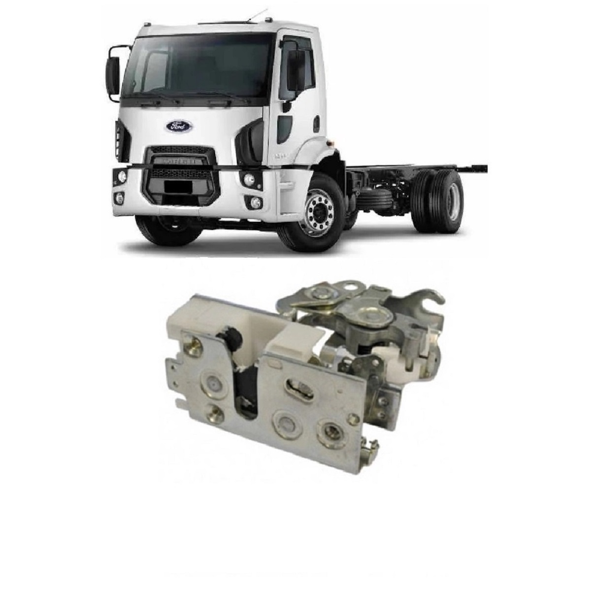 Fechadura Porta Caminhão Ford Cargo Após 2011 Lado Esquerdo (Manual) - 86HUE21812AA