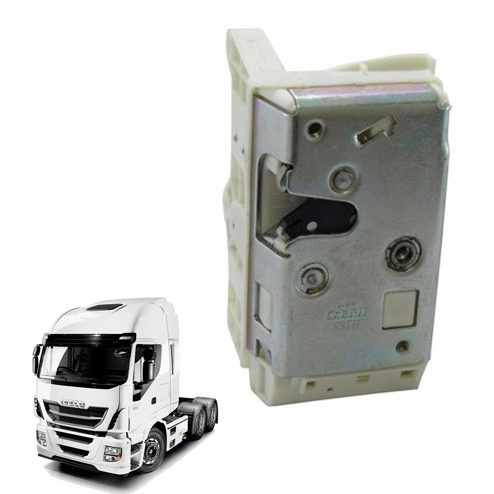 Fechadura Porta Caminhão Iveco Stralis, Tector, Eurocargo, Eurotech até 2018 (Manual) Lado Direito - 98416346 Fechadura Porta Caminhão Iveco Stralis, Tector, Eurocargo, Eurotech até 2018 (Manual) Lado Direito - 98416346