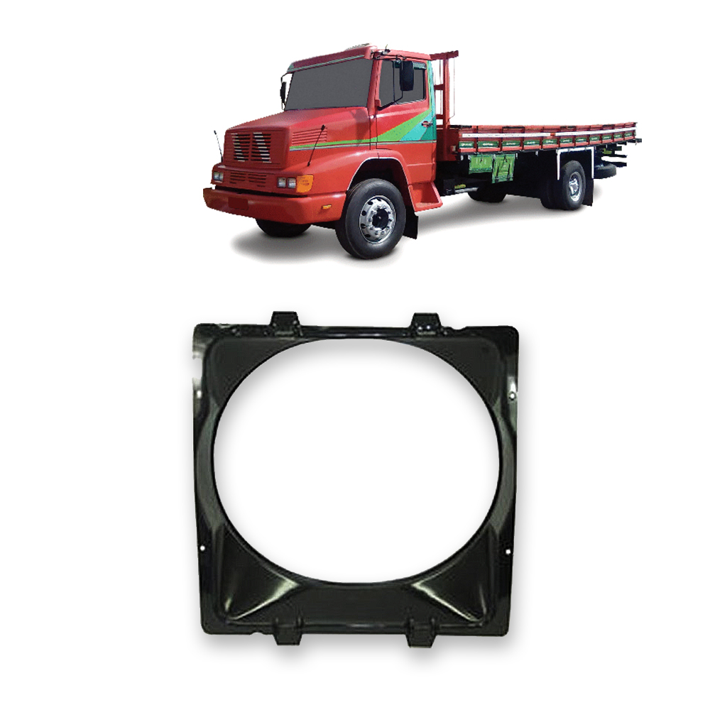 Defletor Radiador Caminhão Mercedes-Benz 1418 1618, 1989 a 1995