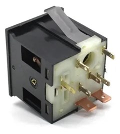 Botão Chave Tecla Farol Caminhão Mercedes-Benz 1620, 1938 Após 96 com Reostato - 24V