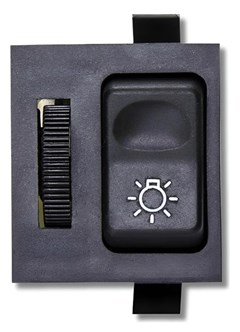 Botão Chave Tecla Farol Caminhão Mercedes-Benz 1620, 1938 Após 96 com Reostato - 24V