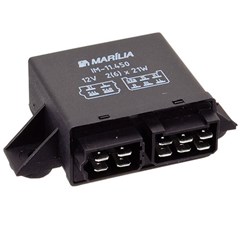 Rele de pisca com Negativo no Soquete - 10 Terminais (3+3) - 21 Watts - 12 Volts Rele de pisca com Negativo no Soquete - 10 Terminais (3+3) - 21 Watts - 12 Volts