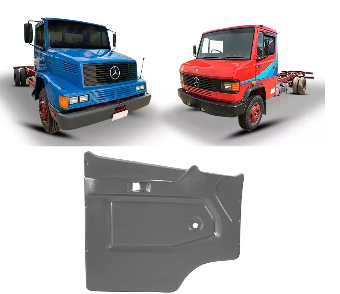 Forro Porta Caminhão Mercedes-Benz 709, 1618, 1935, 1941 de 1989 até 1995 Cinza Lado Esquerdo - 6887209470