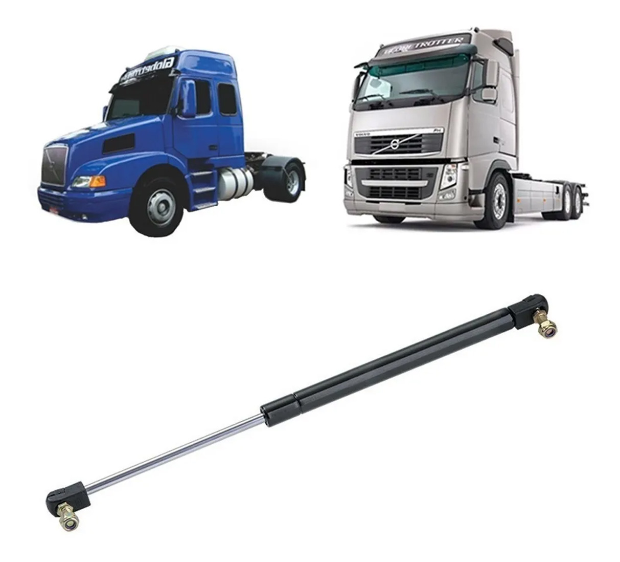 Amortecedor Bagageiro Caminhão Volvo FH NH Após 1998 Lateral
