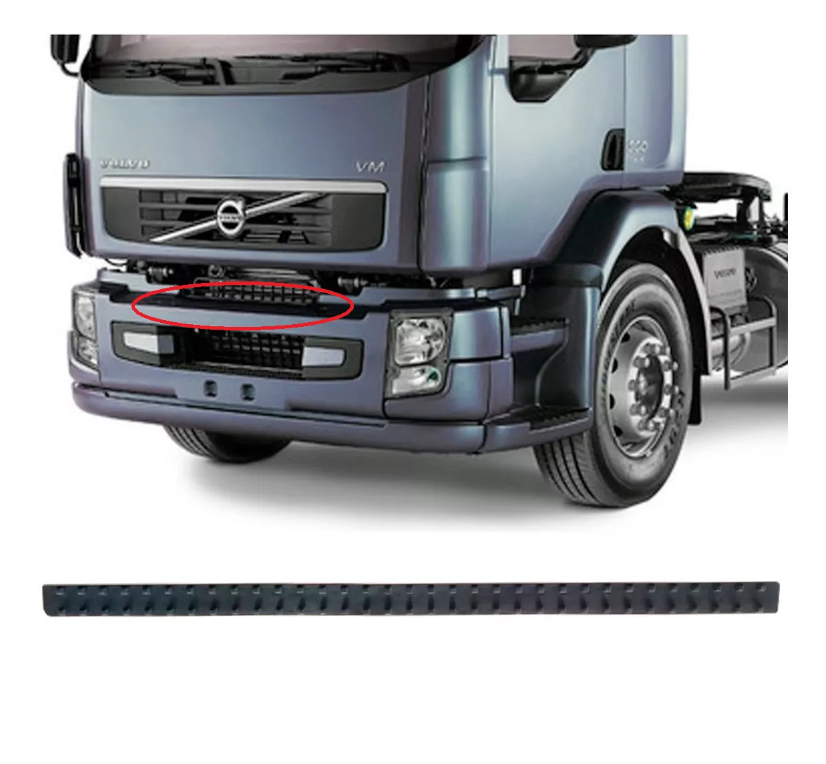 Acabamento Parachoque Caminhão Volvo VM Após 2006 Superior