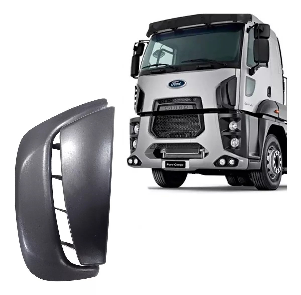Defletor Cabine Lateral Externo Caminhão Ford Cargo Após 2010 Lado Direito - BC4570278L00AA5ZU