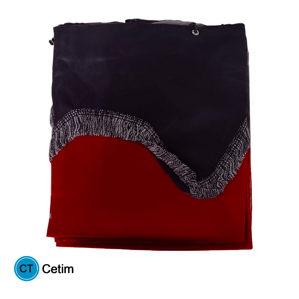 Cortina Cetim Divisoria Vl FH/NH Teto Baixo - Vermelho