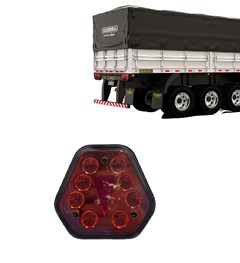 Lanterna Lateral Carreta M.Guerra Após 2011 L. Dour. /LED Branco. Sem Suporte 12/24V