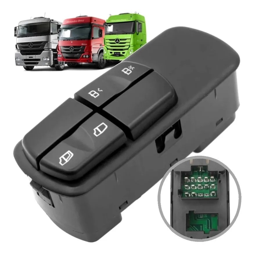 Botao Vidro Eletrico Mb Axor Direito - A00254520013 Botao Vidro Eletrico Mb Axor Direito - A00254520013