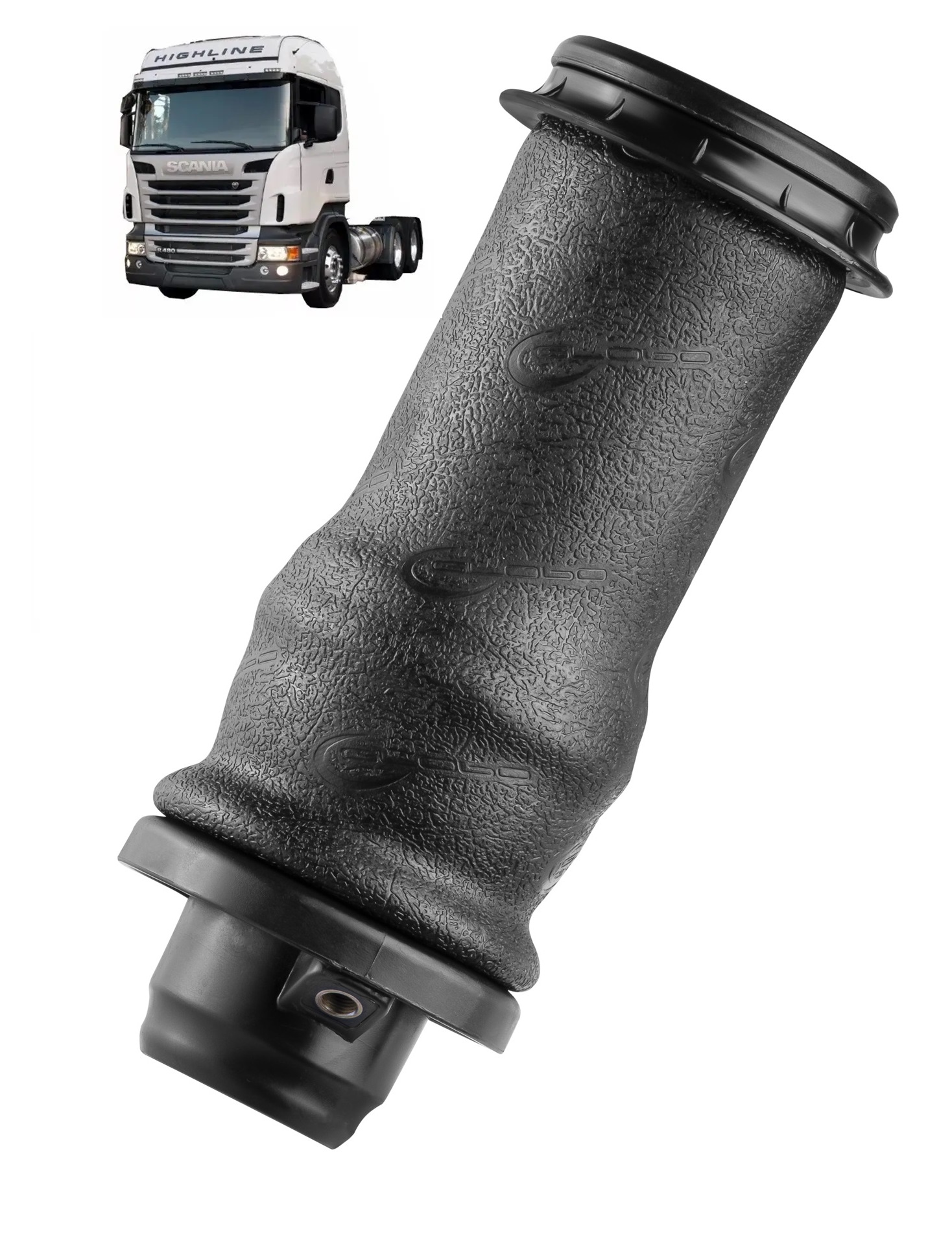 Bolsa Suspensao Cabine Caminhaõ Scania Série 5 Highline Até 2011 - Dianteiro/Traseiro - Teto Alto - 1444016