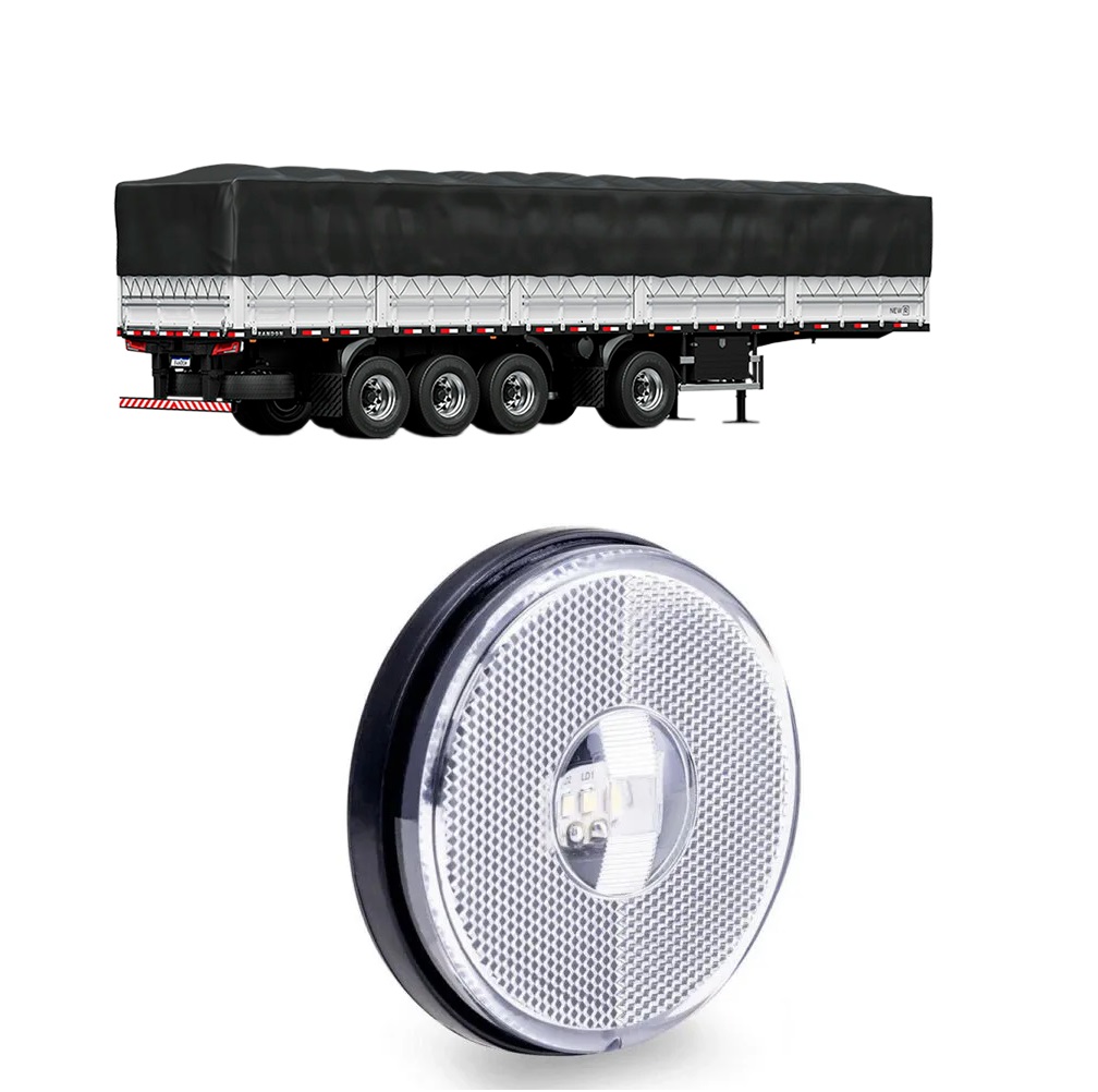 Lanterna Lateral Carreta Modelo Novo - Cristal Lanterna Lateral Carreta Modelo Novo - Cristal