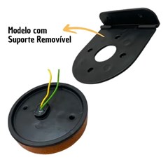 Lanterna Lateral Carreta Randon LED (85mm) Com Suporte - Amarela - 210102016