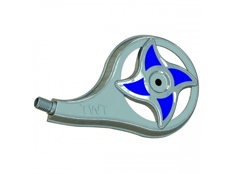 Calota Rodoar Caminhao Stili 4 Pontas Azul - Esquerda Calota Rodoar Caminhao Stili 4 Pontas Azul - Esquerda