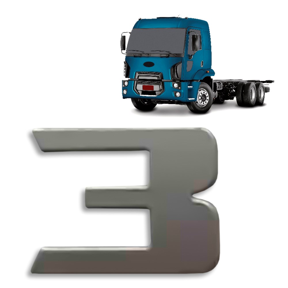 Emblema Numerico Caminhão Ford Cargo Após 2011 - Numero 3 Emblema Numerico Caminhão Ford Cargo Após 2011 - Numero 3
