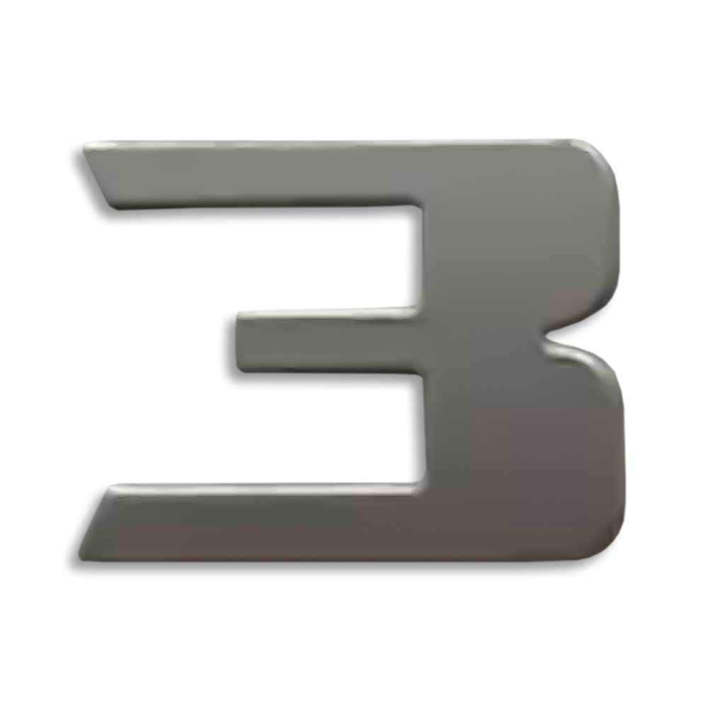 Emblema Numerico Caminhão Ford Cargo Após 2011 - Numero 3 Emblema Numerico Caminhão Ford Cargo Após 2011 - Numero 3