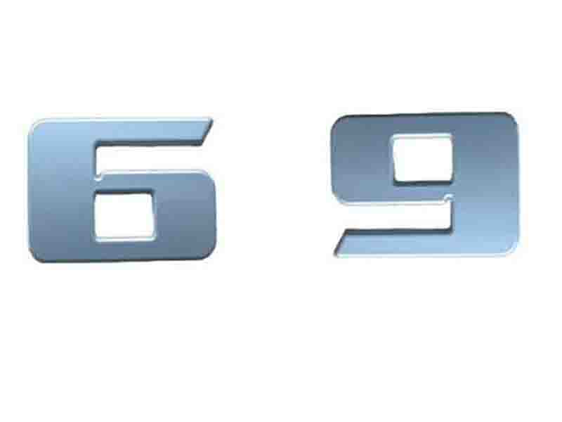 Emblema Numerico Caminhão Ford Cargo Após 2011 - Numero 6, 9