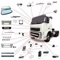 Farol Principal Caminhão Volvo FH Após 2010 LED Lado Esquerdo - Nino