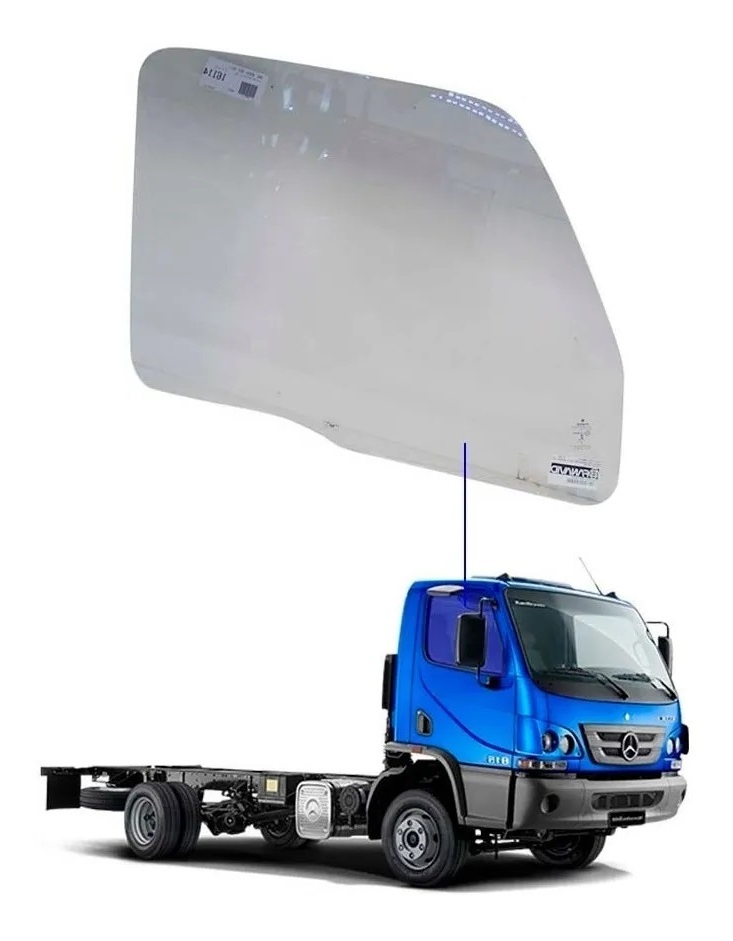 Vidro Porta Caminhão Mercedes-Benz Accelo Lado Esquerdo