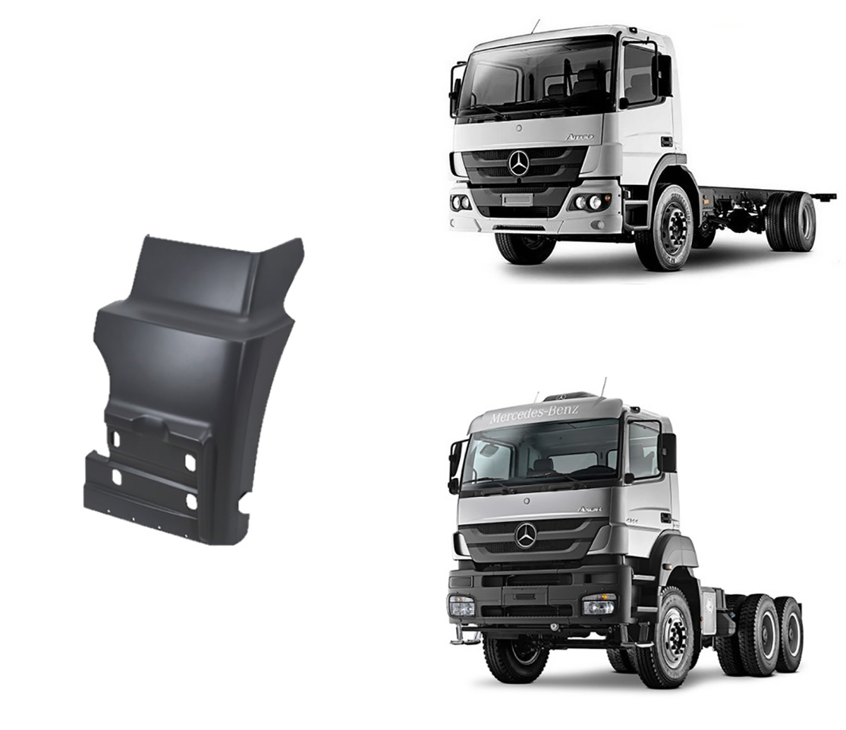 Paralama Cabine Caminhão Mercedes-Benz Axor 4140, 4144 Traseiro Lado Esquerdo - 9588801906 Paralama Cabine Caminhão Mercedes-Benz Axor 4140, 4144 Traseiro Lado Esquerdo - 9588801906