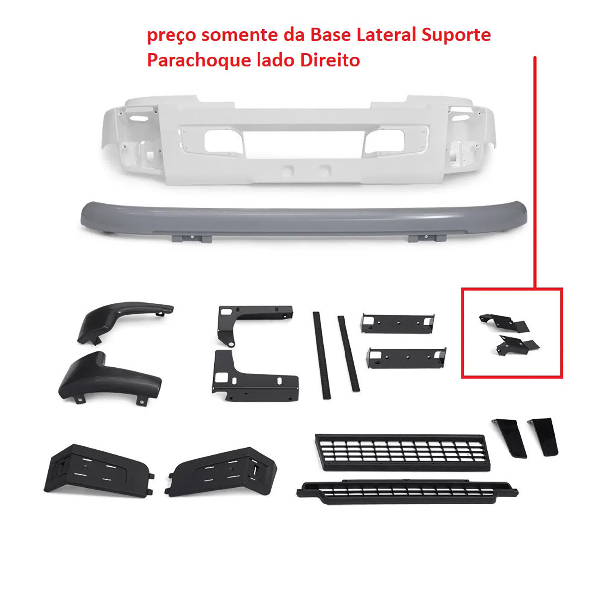 Base Lateral Suporte Parachoque Vl VM 270 2007/ Direito - 20737976