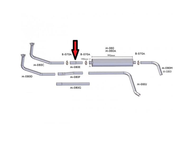 Tubo Intermediario Caminhão Mercedes-Benz 1113 Curto Aspirado 2.1 2 Polegadas