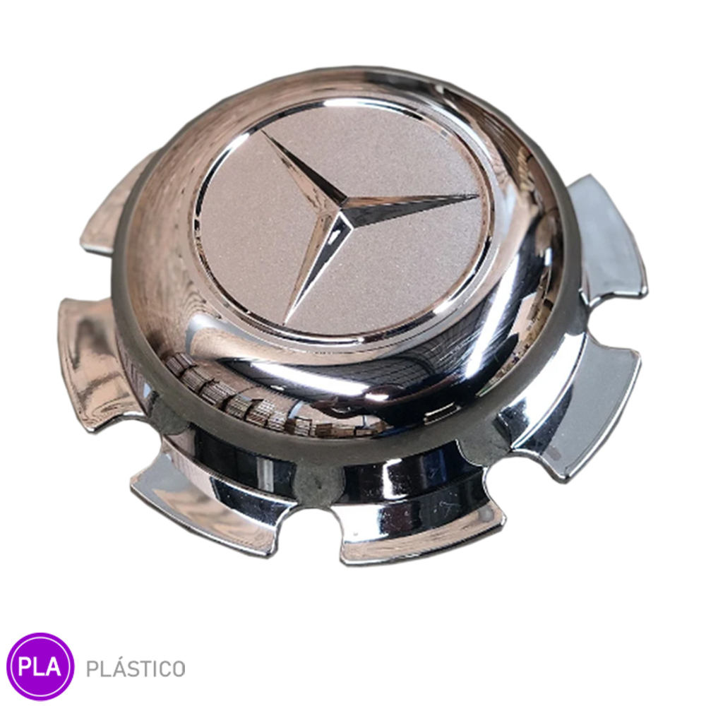 Aplique Cromado Tampa Cubo Dianteiro Caminhão Mercedes-Benz Axor