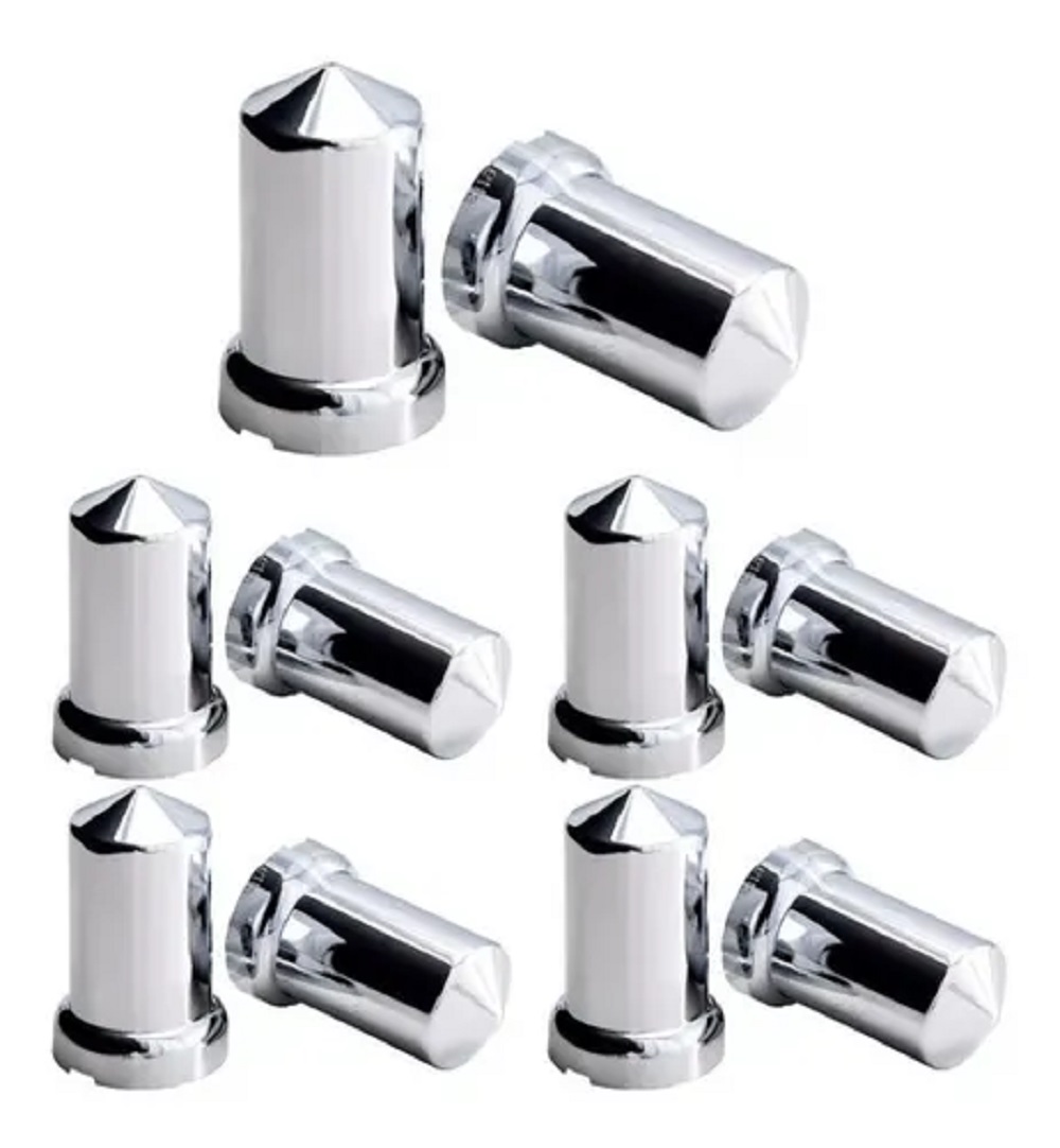 Kit 10 Capa Porca Cromada Mexicana - 32mm