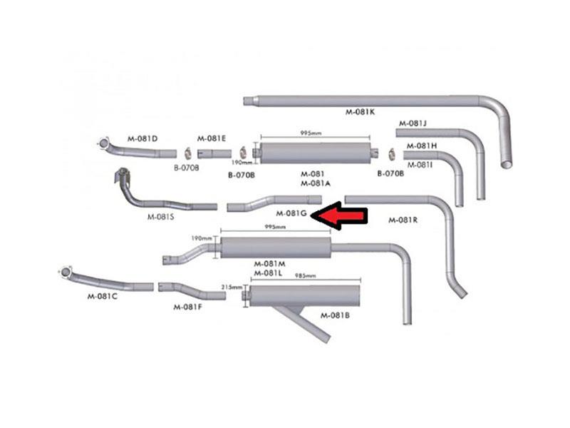 Tubo Intermediario Caminhão Mercedes-Benz 1113 Longo 3 Polegadas - 3454927601