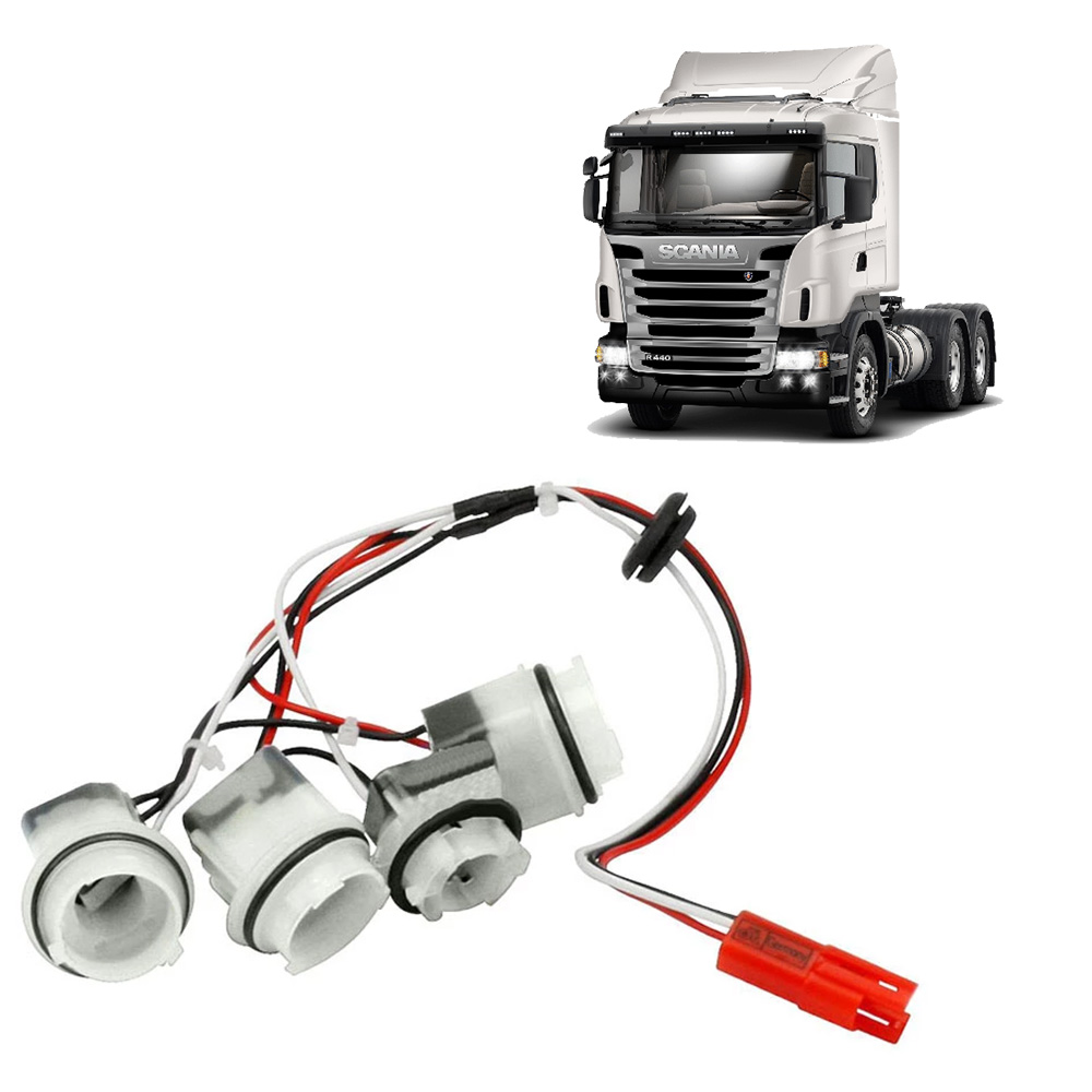 Soquete Lanterna Seta Caminhão Scania Série 4 com Chicote - 1732515 Soquete Lanterna Seta Caminhão Scania Série 4 com Chicote - 1732515