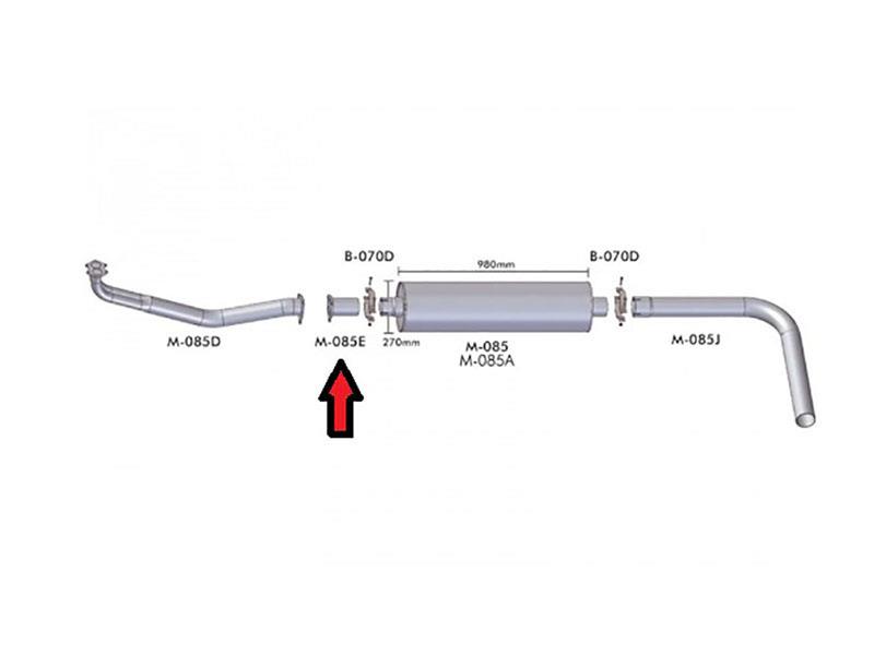 Tubo Intermediario Caminhão Mercedes-Benz 1618 1989 a 1995 Com Flange 4 Polegsa