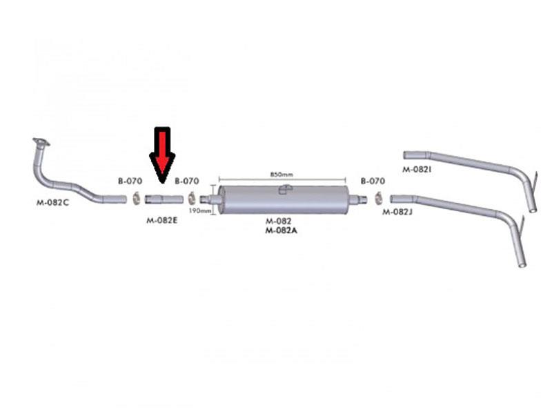 Tubo Intermediario Caminhão Mercedes-Benz 608, 708, 1972 a 1988 Curto - 3084910056