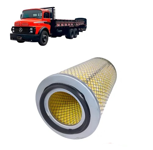 Filtro Ar Caminhão Mercedes-Benz 1113/ 1313/ 1519/ 1618 - 1978 a 1995