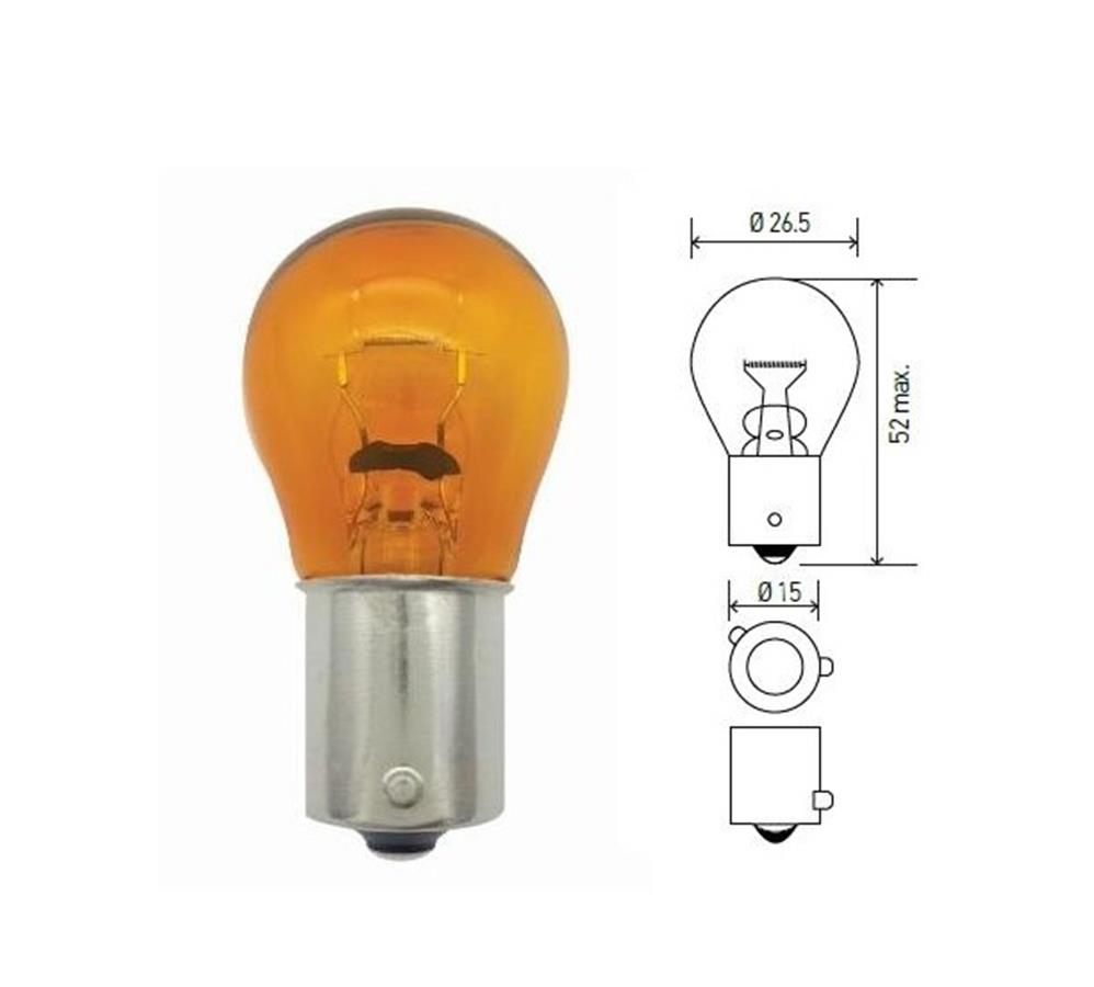 Lampada 1056 24V 21 Watts - Amarela (caixa com 10) - GL1056B