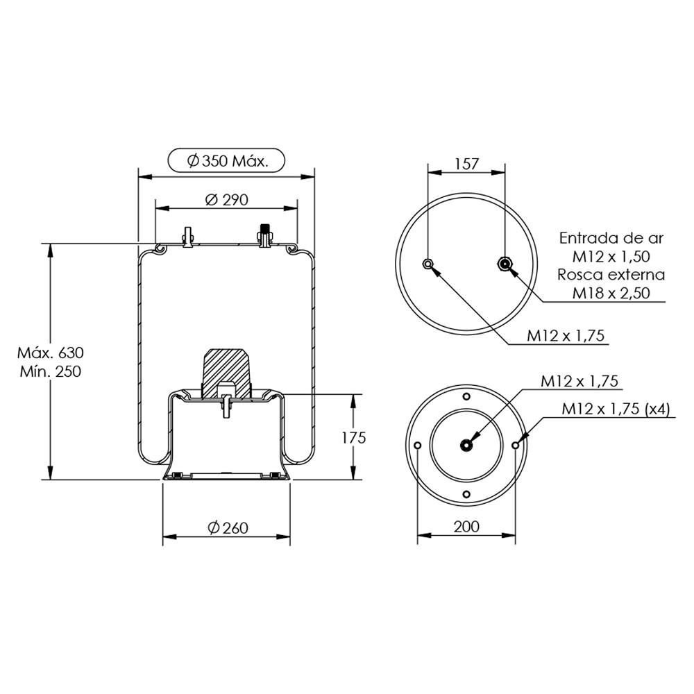 Mola Suspensao Carreta Noma Sem Base - 950371 Mola Suspensao Carreta Noma Sem Base - 950371