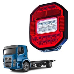 Lanterna Traseira Caminhão Volkswagen, Ford Marmitão LED Lado Esquerdo