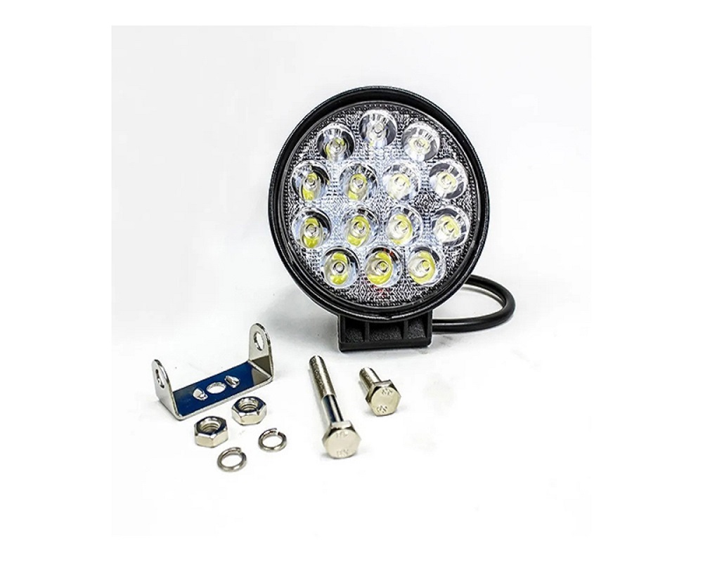 Farol Auxiliar Redondo LED Branco 113mm (14 LEDs) 12V 24V