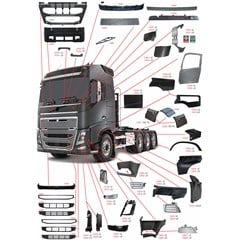 Grade Frontal Inferior Caminhão Volvo FH Após 2015 - 82491903
